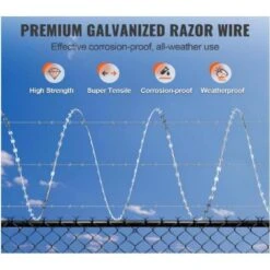 Razor Wires, 147 Ft. Razor Barbed Wire, 3-Rolls Razor Wire Fencing Razor Fence, Stainless Steel Rolls Razor For Garden -Dewalt Tools Shop silver aopsps garden fencing a0102hqra2v fa 1000 1