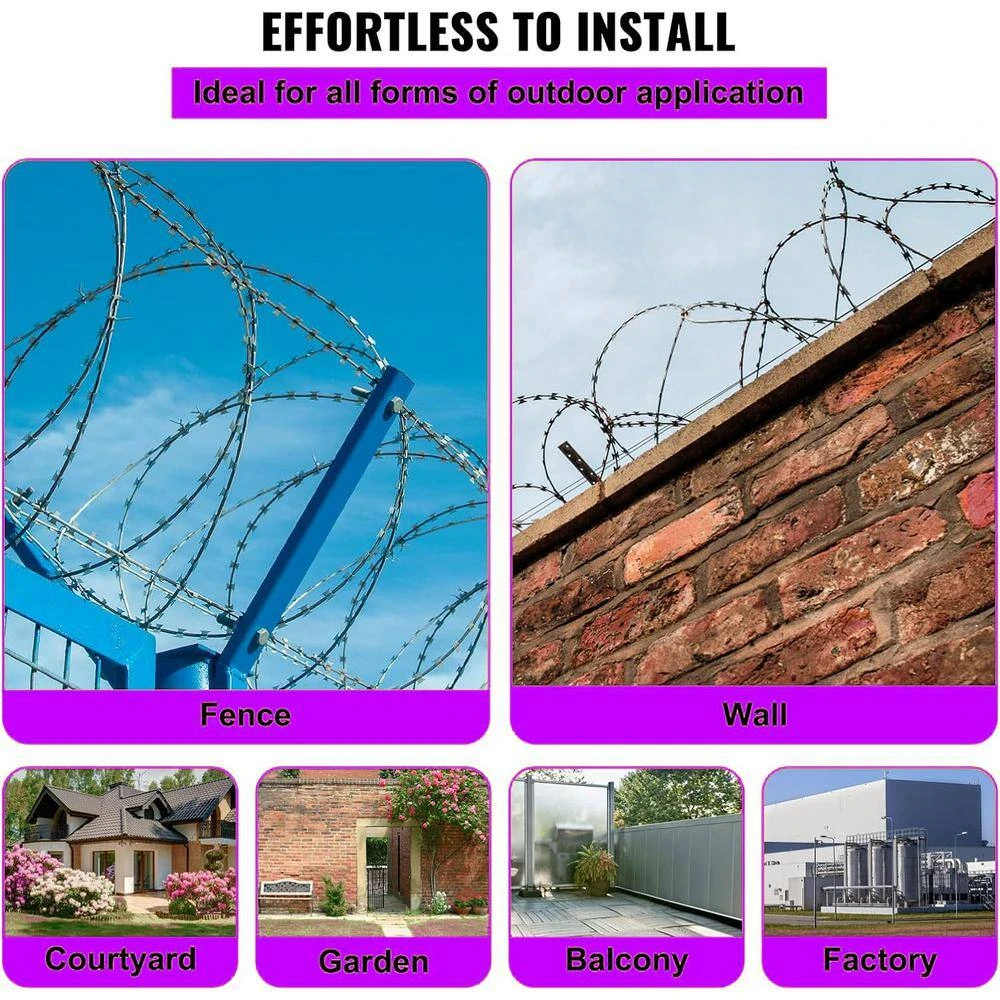 246 Ft. Galvanized Single Spiral Razor Barbed Wire, 5-Rolls Razor Wire Fencing Razor Fence 12 246 Ft. Galvanized Single Spiral Razor Barbed Wire, 5-Rolls Razor Wire Fencing Razor Fence - Image 10