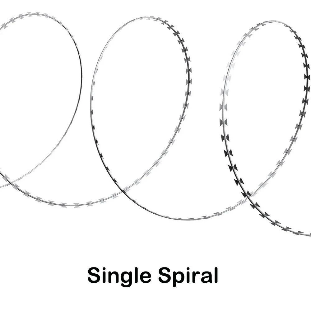 246 Ft. Galvanized Single Spiral Razor Barbed Wire, 5-Rolls Razor Wire Fencing Razor Fence 4 246 Ft. Galvanized Single Spiral Razor Barbed Wire, 5-Rolls Razor Wire Fencing Razor Fence - Image 2
