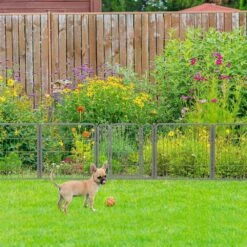 Garden Fence With Door Heavy Duty Metal Fencing Tall Animal Barrier 24inch 8 Panels Decorative Garden Fence -Dewalt Tools Shop silver fawey tred inc garden fencing da1hr54k 31 1000