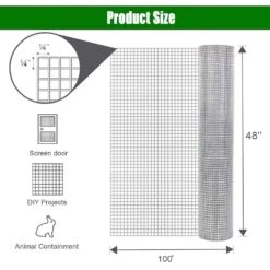 4 Ft. X 100 Ft. 23 Gauge Galvanized Steel Wire Fence Snake Fencing Garden Fence 9 4 Ft. X 100 Ft. 23 Gauge Galvanized Steel Wire Fence Snake Fencing Garden Fence -Dewalt Tools Shop silver garden fencing ff 2651754d c3 1000