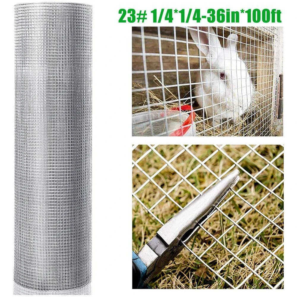 Hardware Cloth 3 Ft. X 100 Ft. 23 Gauge Galvanized Wire Fence, 36 In. H Garden Fence Welded Metal Wire Fencing Roll 8 Hardware Cloth 3 Ft. X 100 Ft. 23 Gauge Galvanized Wire Fence, 36 In. H Garden Fence Welded Metal Wire Fencing Roll - Image 6
