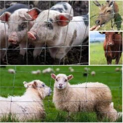 48 In. Garden Metal Farm Fence, 14 Gauge Heavy Zinc Coating Cattle Fence, Galvanized Field Wire Fencing Deer Fence -Dewalt Tools Shop silver siavonce garden fencing xmj p270226 76 1000