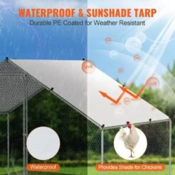 Poultry Fencing Large Metal Chicken Coop 9.8 X 6.5 X 6.5 Ft. Walk-in Chicken Run With Waterproof Cover Spire Roof -Dewalt Tools Shop skyshalo chicken coops brsjp2x3x2mjbaskev0 0807 44 1000