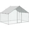 Poultry Fencing Large Metal Chicken Coop 9.8 X 6.5 X 6.5 Ft. Walk-in Chicken Run With Waterproof Cover Spire Roof -Dewalt Tools Shop skyshalo chicken coops brsjp2x3x2mjbaskev0 0807 64 1000