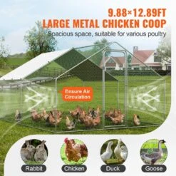 Poultry Fencing Large Metal Chicken Coop, 9.8 X 12.9 X 6.5 Ft. Walk-in Chicken Runs For Yard With Cover, Spire Roof Hen -Dewalt Tools Shop skyshalo chicken coops brsjp4x3x2mjbqgl6v0 0807 1f 1000