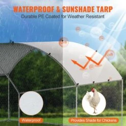 Poultry Fencing Large Metal Chicken Coop 9.8 Ft. X 12.9 Ft. X 6.5 Ft. Walk In Chicken Run For Yard With Waterproof Cover -Dewalt Tools Shop skyshalo chicken coops brsjp4x3x2mytlha4v0 0807 44 1000