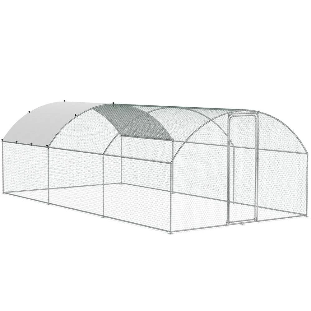 Poultry Fencing Large Metal Chicken Coop With Run, 9.8 X 19.3 X 6.5 Ft. Walk-in Chicken Runs For Yard With Cover 3 Poultry Fencing Large Metal Chicken Coop With Run, 9.8 X 19.3 X 6.5 Ft. Walk-in Chicken Runs For Yard With Cover