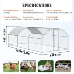Poultry Fencing Large Metal Chicken Coop With Run, 9.8 X 19.3 X 6.5 Ft. Walk-in Chicken Runs For Yard With Cover 16 Poultry Fencing Large Metal Chicken Coop With Run, 9.8 X 19.3 X 6.5 Ft. Walk-in Chicken Runs For Yard With Cover -Dewalt Tools Shop skyshalo chicken coops brsjp6x3x2my7drckv0 0807 76 1000