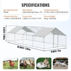 Poultry Fencing Large Metal Chicken Coop With Run, 9.8 X 25.6 X 6.5 Ft. Walk-in Chicken Runs For Yard With Cover Spire -Dewalt Tools Shop skyshalo chicken coops brsjp8x3x2mj5omw8v0 0807 76 1000