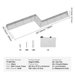 Poultry Fencing Chicken Tunnels, 287 X 78.7 X 24.2 In.Chicken Tunnels For Yard, Portable Chicken Tunnels -Dewalt Tools Shop skyshalo chicken coops yjsd2tdgjkj0dh00fv0 0807 76 1000