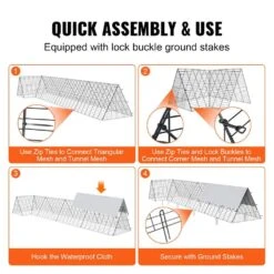 Poultry Fencing Chicken Tunnels 157.5 X 39.4 X 24.2 In. Chicken Tunnels For Yard Portable Chicken Tunnels -Dewalt Tools Shop skyshalo chicken coops yjsddgjkj000qx9msv0 0807 1f 1000