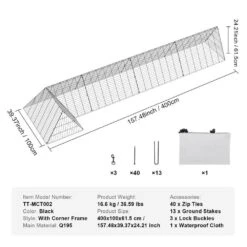 Poultry Fencing Chicken Tunnels 157.5 X 39.4 X 24.2 In. Chicken Tunnels For Yard Portable Chicken Tunnels -Dewalt Tools Shop skyshalo chicken coops yjsddgjkj000qx9msv0 0807 76 1000