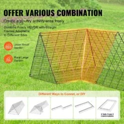 Poultry Fencing Chicken Tunnels 157.5 X 39.4 X 24.2 In. Chicken Tunnels For Yard Portable Chicken Tunnels -Dewalt Tools Shop skyshalo chicken coops yjsddgjkj000qx9msv0 0807 fa 1000