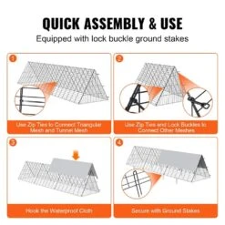 Poultry Fencing Chicken Tunnels, 118.1 X 28 X 24.2 In. Chicken Tunnels For Yard, Portable Chicken Tunnels -Dewalt Tools Shop skyshalo chicken coops yjsdzxk00000v3s9iv0 0807 1f 1000