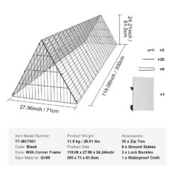 Poultry Fencing Chicken Tunnels, 118.1 X 28 X 24.2 In. Chicken Tunnels For Yard, Portable Chicken Tunnels -Dewalt Tools Shop skyshalo chicken coops yjsdzxk00000v3s9iv0 0807 76 1000