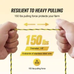 3366Ft. Electric Fence Wire, 1/8 In. Polywire With 6 Stainless Steel Strands, UV & Rust-Resistant Fencing Rope For Horse -Dewalt Tools Shop skyshalo electric fence wire wldxjskjsk333z33cy3 20250523 1f 1000