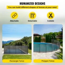 Swimming Pool Fence,4 X 12 Ft. Pool Safety Fence Inground Pools, Removable Pool Fence, Life Saver Fencing Section Kit -Dewalt Tools Shop skyshalo pool fences kcxycwlb448ft1ksyv0 0823 44 1000