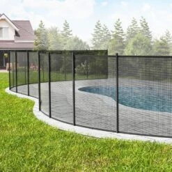Swimming Pool Fence 4 X 12ft. Pool Safety Fence For Inground Pools, Removable Pool Fence DIY Life Saver Fencing Section -Dewalt Tools Shop skyshalo pool fences kcxycwll412ft18uyv0 0827 31 1000