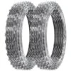 98 Ft. Galvanized Double Spiral With Buckle Razor Barbed Wire, 2-Rolls Razor Wire Fencing Razor Fence -Dewalt Tools Shop sliver atengnes garden fencing yd240522 64 1000