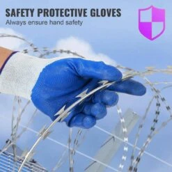 98 Ft. Galvanized Double Spiral With Buckle Razor Barbed Wire, 2-Rolls Razor Wire Fencing Razor Fence -Dewalt Tools Shop sliver atengnes garden fencing yd240522 fa 1000