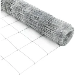Farm Fence 164 Ft. L X 3 Ft. H Silver Galvanized Metal Field Fencing Garden Weatherproof (1-Pack)