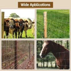 Farm Fence 164 Ft. L X 4 Ft. H Silver Galvanized Metal Field Fencing Garden Weatherproof (1-Pack) 13 Farm Fence 164 Ft. L X 4 Ft. H Silver Galvanized Metal Field Fencing Garden Weatherproof (1-Pack) -Dewalt Tools Shop sliver spca garden fencing sp db0934 44 1000