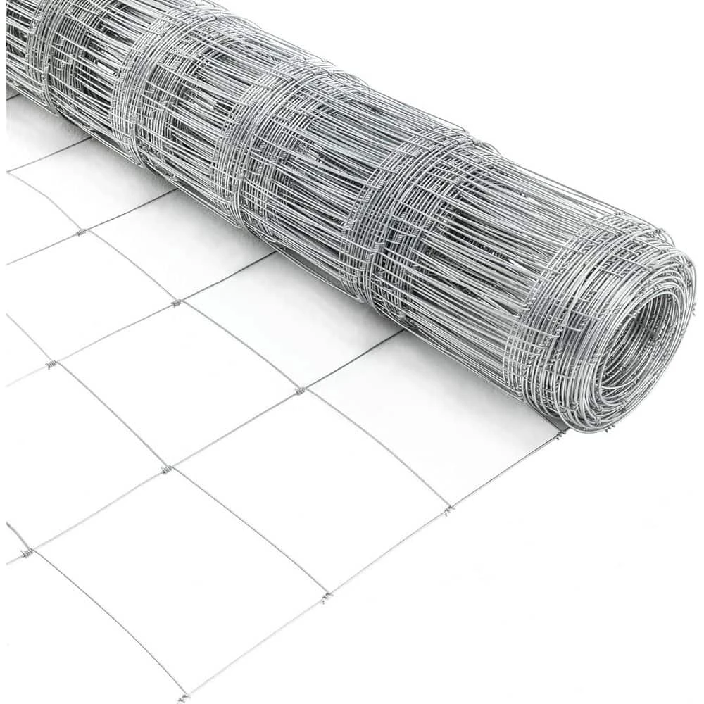 Farm Fence 164 Ft. L X 4 Ft. H Silver Galvanized Metal Field Fencing Garden Weatherproof (1-Pack) 3 Farm Fence 164 Ft. L X 4 Ft. H Silver Galvanized Metal Field Fencing Garden Weatherproof (1-Pack)