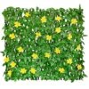 25 In. X 118 In. Expandable Fence Privacy Screen, Faux Ivy Fencing Panel For Balcony Patio Outdoor (Yellow Flowers) -Dewalt Tools Shop snow fencing 8e2p3n9o 64 1000