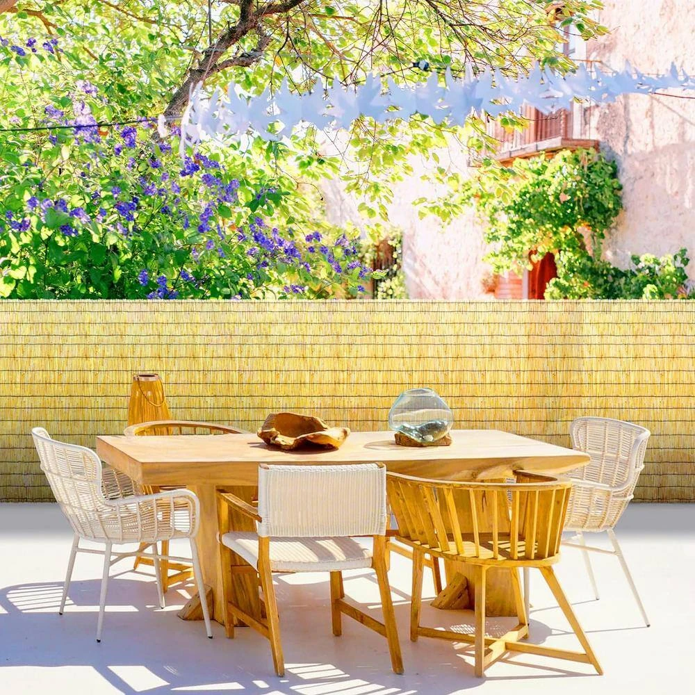 3.3 Ft. H X 16.4 Ft. W Natural Reeds Eco-Friendly Privacy Screen Curtain Bamboo-Like Patio Decors Reed Fencing Rolls 5 3.3 Ft. H X 16.4 Ft. W Natural Reeds Eco-Friendly Privacy Screen Curtain Bamboo-Like Patio Decors Reed Fencing Rolls - Image 3
