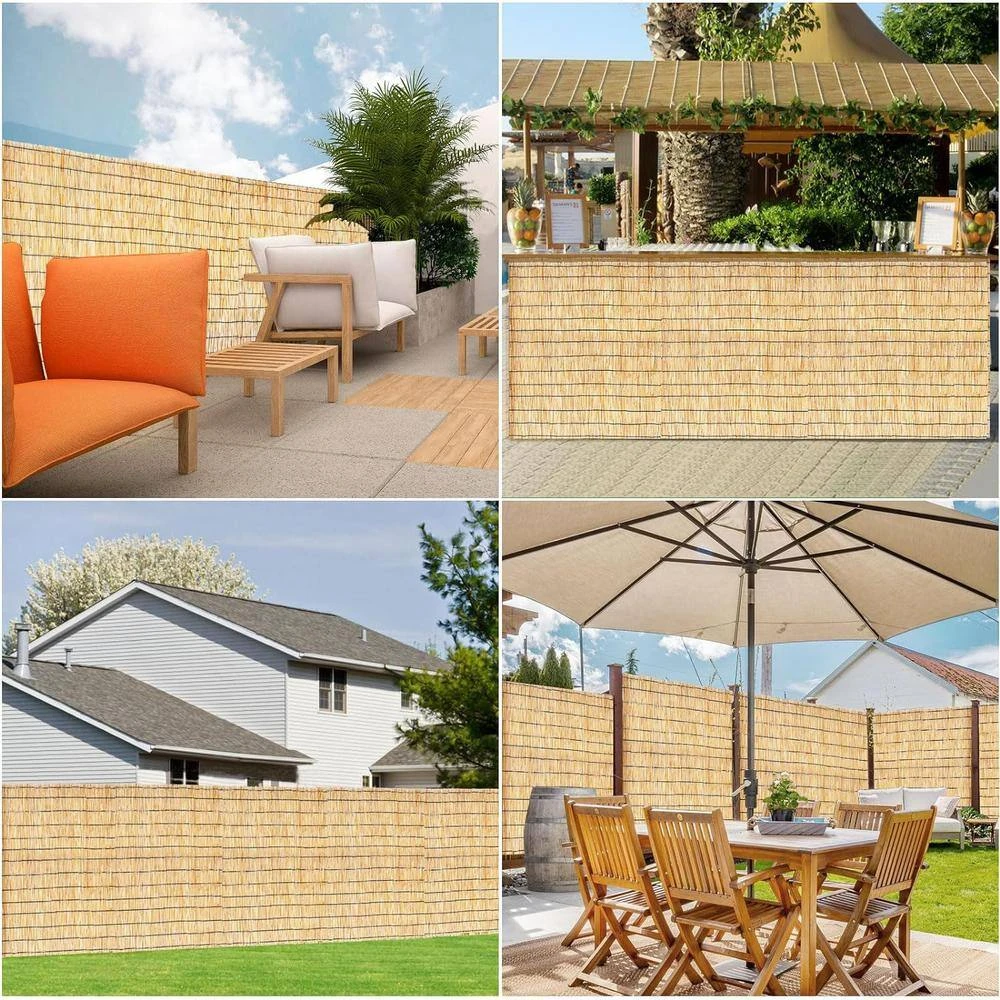 3.3 Ft. H X 16.4 Ft. W Natural Reeds Eco-Friendly Privacy Screen Curtain Bamboo-Like Patio Decors Reed Fencing Rolls 11 3.3 Ft. H X 16.4 Ft. W Natural Reeds Eco-Friendly Privacy Screen Curtain Bamboo-Like Patio Decors Reed Fencing Rolls - Image 9