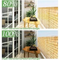 3.3 Ft. H X 16.4 Ft. W Natural Reeds Eco-Friendly Privacy Screen Curtain Bamboo-Like Patio Decors Reed Fencing Rolls 18 3.3 Ft. H X 16.4 Ft. W Natural Reeds Eco-Friendly Privacy Screen Curtain Bamboo-Like Patio Decors Reed Fencing Rolls -Dewalt Tools Shop tan atengnes garden fencing yd240175 fa 1000