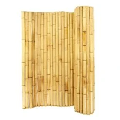 3/4 In D 48 In H X 96 In W Natural Rolled Bamboo Fence Natural Bamboo Fencing Decorative Rolled Wood Fence Panel