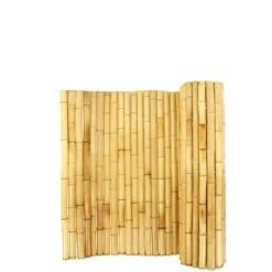 1 In. D X 4 Ft. H X 8 Ft. W Natural Bamboo Fence Decorative Rolled Fencing Panel