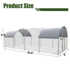 9.2 Ft. X 24.9 Ft. Large Metal Chicken Coop Poultry Fencing Upgrade 3 Support Steel Wire Impregnated Plastic Net Cage -Dewalt Tools Shop tatayosi chicken coops p dj p183935 1f 1000
