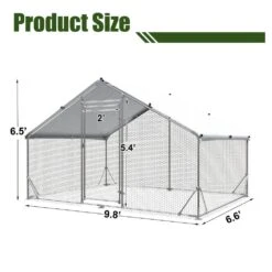 9.8 Ft. X 6.6 Ft. Large Metal Chicken Coop Poultry Fencing Upgrade 3 Support Steel Wire Impregnated Plastic Net Cage -Dewalt Tools Shop tatayosi chicken coops p dj p185305 1f 1000