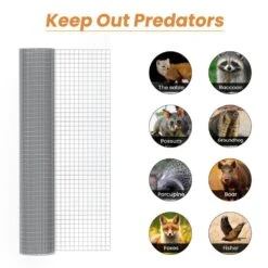 48 In. X 100 Ft. Silver Galvanized Steel Vinyl Coated Hardware Cloth, 19-Gauge Chicken Wire Fencing For Garden Fencing -Dewalt Tools Shop tileon patio parts hw yjhdra047 1f 1000