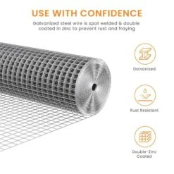 48 In. X 100 Ft. Silver Galvanized Steel Vinyl Coated Hardware Cloth, 19-Gauge Chicken Wire Fencing For Garden Fencing -Dewalt Tools Shop tileon patio parts hw yjhdra047 4f 1000