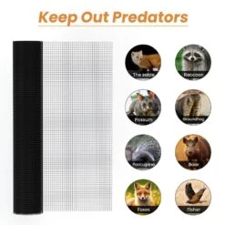 24 In. X 50 Ft. Black Galvanized Steel Vinyl Coated Hardware Cloth, 21-Gauge Chicken Wire Fencing For Garden Fencing -Dewalt Tools Shop tileon patio parts hw yjhdra051 4f 1000