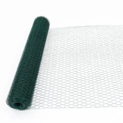 3.6 Ft. X 197 Ft. Green Galvanized Iron Hardware Cloth, Hexagonal Chicken Wire Fencing For Outdoor Garden Fencing