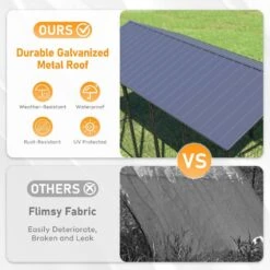 10.6 Ft X 6.2 Ft Large Metal Chicken Coop With Run For 15 Chickens Galvanized Metal Roof Poultry Fencing Chicken 18 10.6 Ft X 6.2 Ft Large Metal Chicken Coop With Run For 15 Chickens Galvanized Metal Roof Poultry Fencing Chicken -Dewalt Tools Shop veikous chicken coops ps0501 01 c 4f 1000