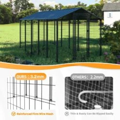 10.6 Ft X 6.2 Ft Large Metal Chicken Coop With Run For 15 Chickens, Galvanized Metal Roof Poultry Fencing Chicken House -Dewalt Tools Shop veikous chicken coops ps0501 02 1 44 1000
