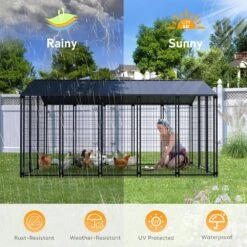 10.6 Ft X 6.2 Ft Large Metal Chicken Coop With Run For 15 Chickens, Galvanized Metal Roof Poultry Fencing Chicken House -Dewalt Tools Shop veikous chicken coops ps0501 02 1 76 1000