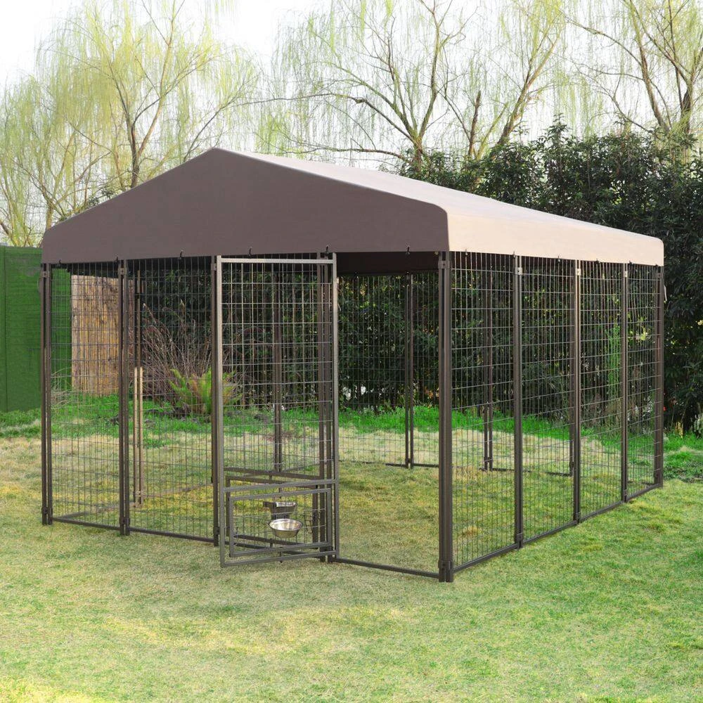 10 Ft. X 8 Ft. Large Metal Chicken Coop With Run For 15-Chickens, Galvanized Metal Roof Poultry Fencing Chicken 5 10 Ft. X 8 Ft. Large Metal Chicken Coop With Run For 15-Chickens, Galvanized Metal Roof Poultry Fencing Chicken - Image 3