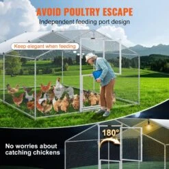 13.1 Ft. X 9.8 Ft. X 6.6 Ft. Metal Chicken Coop Large Chicken Run Peaked Roof Walk-In Poultry Pen Cage Poultry Fencing -Dewalt Tools Shop vevor chicken runs br131x98x64ftq5obv0 44 1000