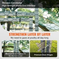 13.1 Ft. X 9.8 Ft. X 6.6 Ft. Metal Chicken Coop Large Chicken Run Peaked Roof Walk-In Poultry Pen Cage Poultry Fencing -Dewalt Tools Shop vevor chicken runs br131x98x64ftq5obv0 fa 1000