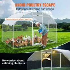 Large Metal Chicken Coop With Run Walk In Chicken Coop With Waterproof Cover 6.6 Ft. X 9.8 Ft. X 6.6 Ft. Poultry Fencing -Dewalt Tools Shop vevor chicken runs brs65x98x64fthxytv0 44 1000