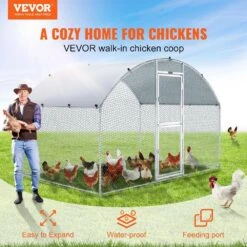 Large Metal Chicken Coop With Run Walk In Chicken Coop With Waterproof Cover 6.6 Ft. X 9.8 Ft. X 6.6 Ft. Poultry Fencing -Dewalt Tools Shop vevor chicken runs brs65x98x64fthxytv0 c3 1000
