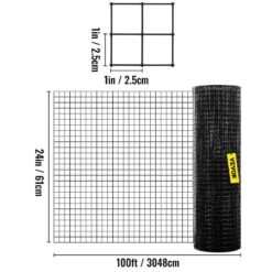 Hardware Cloth 1 In. Mesh 24 In. X 100 Ft. Galvanized Steel Vinyl Coated 16 Gal. Wire For Garden Fencing -Dewalt Tools Shop vevor hardware cloth fencing yxhjwhsbddwc2jlklv0 76 1000
