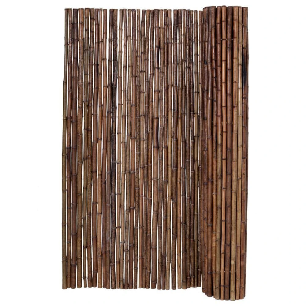 6 Ft. H X 8 Ft. W Caramel Brown Rolled Bamboo Fence Decorative Fencing Panel 3 6 Ft. H X 8 Ft. W Caramel Brown Rolled Bamboo Fence Decorative Fencing Panel